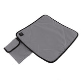 Portable Heated Seat Cushion USB Heated Seat Cushion Adjustable Temperature Heated Chair Cushion for Fishing Camping Light Gray - Top-Down View