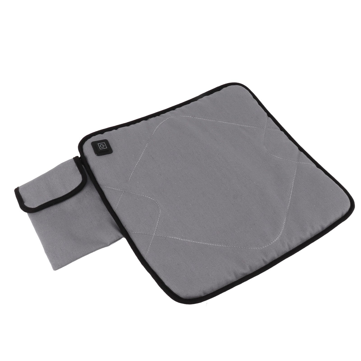Portable Heated Seat Cushion USB Heated Seat Cushion Adjustable Temperature Heated Chair Cushion for Fishing Camping Light Gray