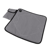 Portable Heated Seat Cushion USB Heated Seat Cushion Adjustable Temperature Heated Chair Cushion for Fishing Camping Light Gray - Low Angle
