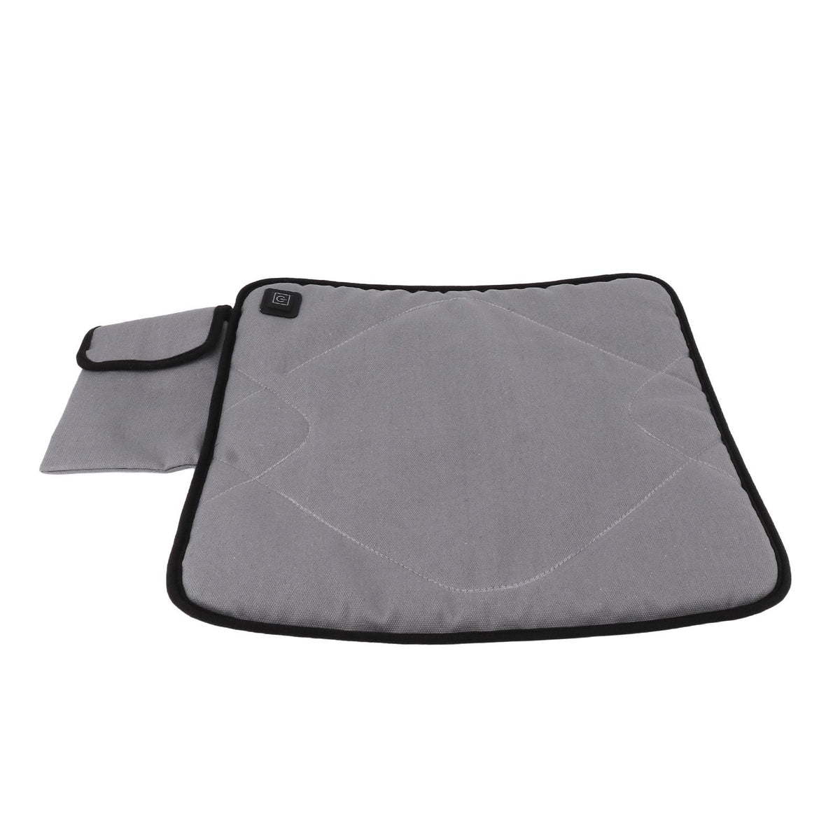 Portable Heated Seat Cushion USB Heated Seat Cushion Adjustable Temperature Heated Chair Cushion for Fishing Camping Light Gray