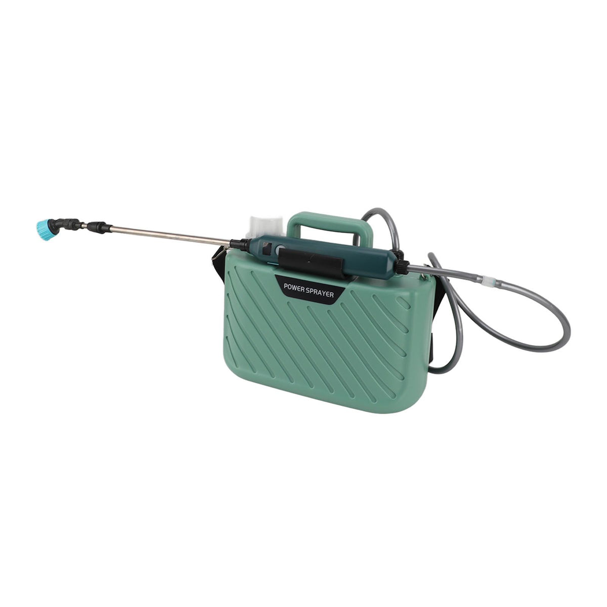 Electric Plant Sprayer Battery Powered 5L with 3 Nozzles Retractable Wand Adjustable Shoudler Strap Garden Sprayer for Lawn Green