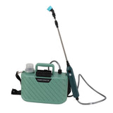 Electric Plant Sprayer Battery Powered 5L with 3 Nozzles Retractable Wand Adjustable Shoudler Strap Garden Sprayer for Lawn Green