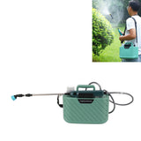 Electric Plant Sprayer Battery Powered 5L with 3 Nozzles Retractable Wand Adjustable Shoudler Strap Garden Sprayer for Lawn Green
