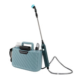 Electric Plant Sprayer Battery Powered 5L with 3 Nozzles Retractable Wand Adjustable Shoudler Strap Garden Sprayer for Lawn Blue