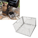 Charcoal Basket Detachable Design Portable Rugged Durable Stainless Steel Charcoal Fire Basket for Barbecue