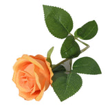 Simulated Silk Flowers Roses Home Living Room Simulation Flowers Decorative Ornaments Artificial Single Silk Flowers Roses Orange