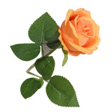Simulated Silk Flowers Roses Home Living Room Simulation Flowers Decorative Ornaments Artificial Single Silk Flowers Roses Orange
