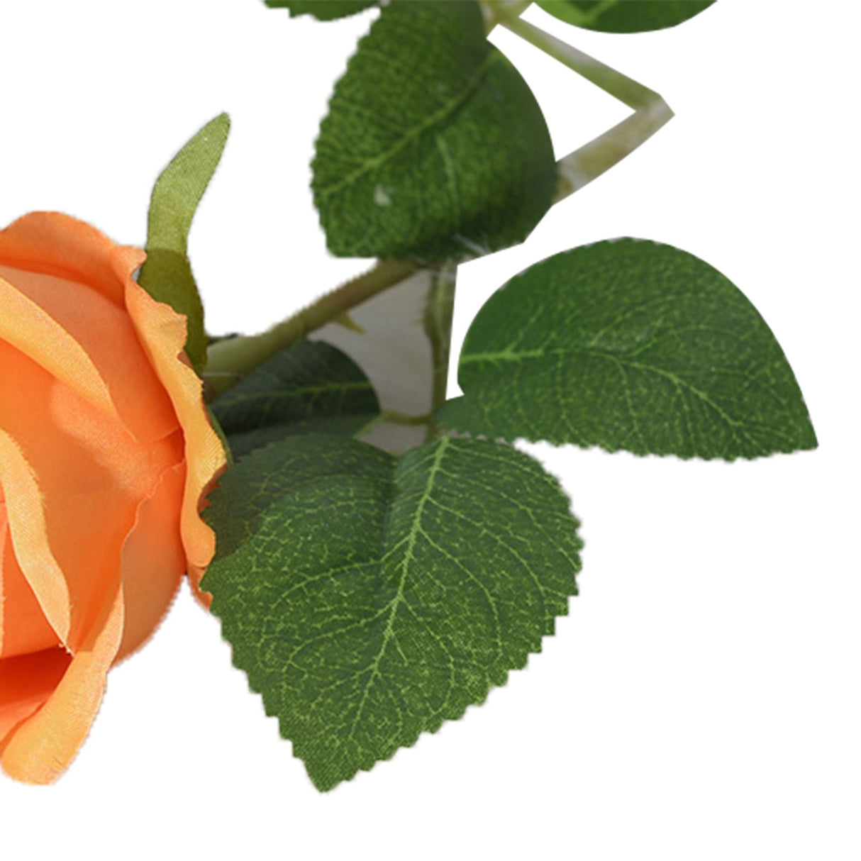 Simulated Silk Flowers Roses Home Living Room Simulation Flowers Decorative Ornaments Artificial Single Silk Flowers Roses Orange
