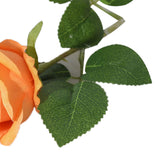 Simulated Silk Flowers Roses Home Living Room Simulation Flowers Decorative Ornaments Artificial Single Silk Flowers Roses Orange