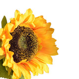 Simulation Sunflower Pastoral Style Artificial Flower False Silk Sunflower for Home Decoration Yellow