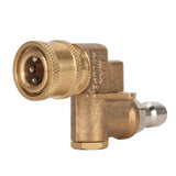 Quick Connecting Pivoting Coupler Attachment 1/4in for Pressure Washer Nozzle Adjustable 4500psi Garden Supplies 5 Level - Top-Down View
