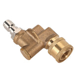 Quick Connecting Pivoting Coupler Attachment 1/4in for Pressure Washer Nozzle Adjustable 4500psi Garden Supplies 5 Level - Low Angle