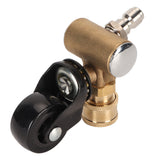 Undercarriage Cleaner Swivel Wheel with 1/4in Quick Connector Brass Pressure Washer Adapter Joint Wheel Attachment for Road Cleaning - Extra Image