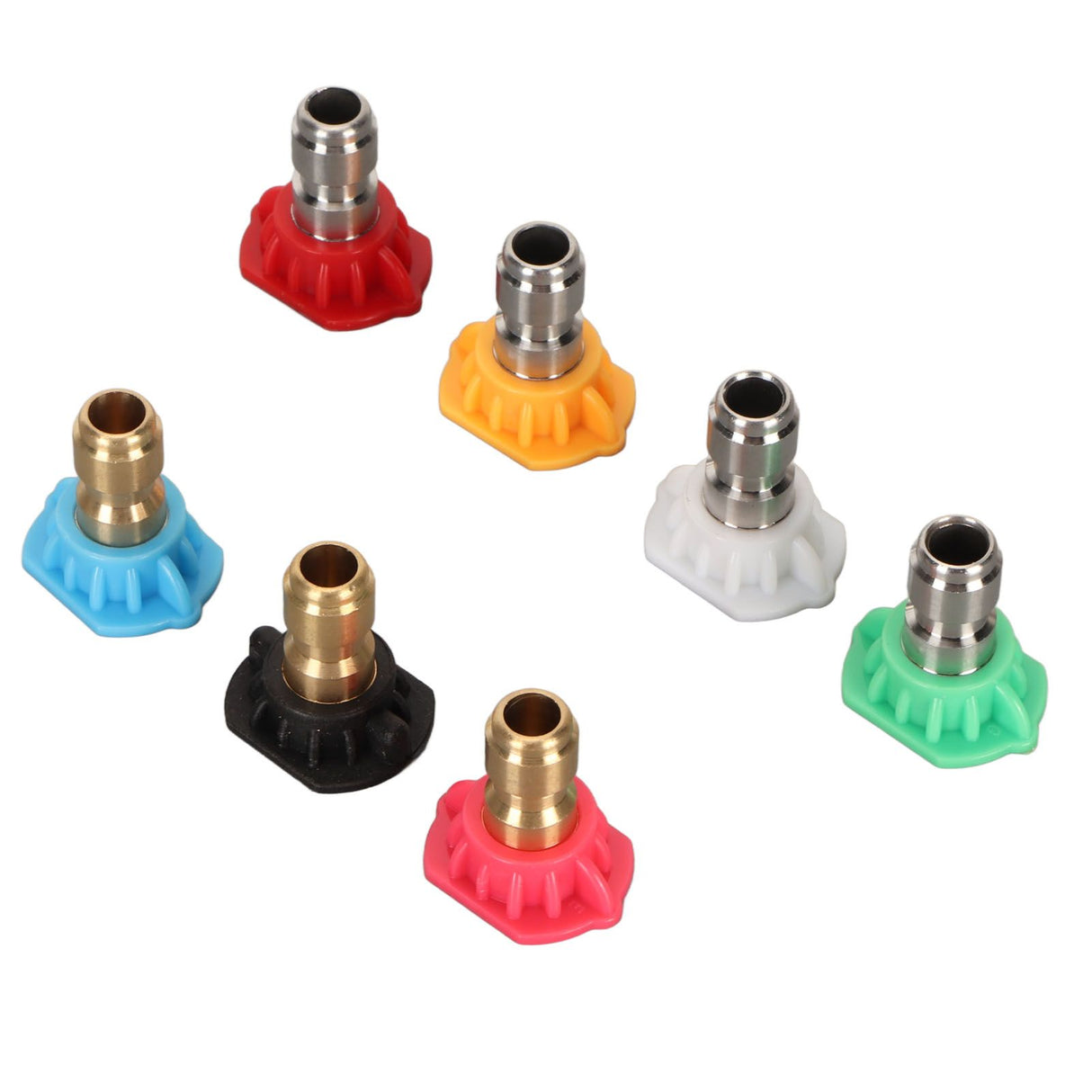 High Pressure Water Gun Nozzle 1/4 Inch 7 Colors Fan Shaped Multifunctional Pressure Washer Spray Nozzle