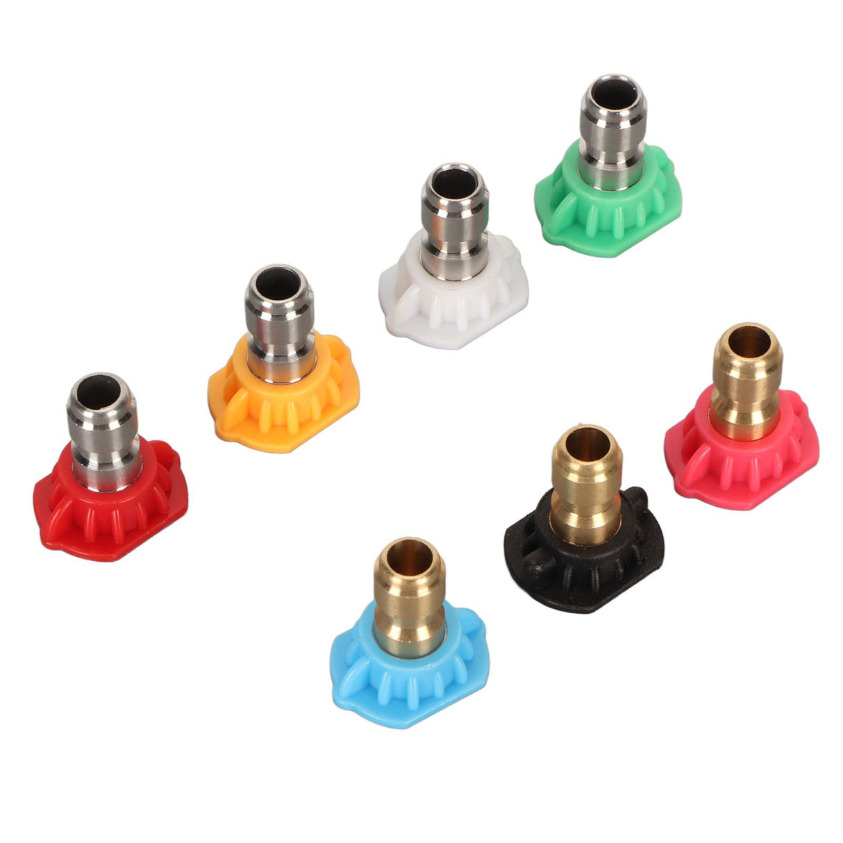 High Pressure Water Gun Nozzle 1/4 Inch 7 Colors Fan Shaped Multifunctional Pressure Washer Spray Nozzle