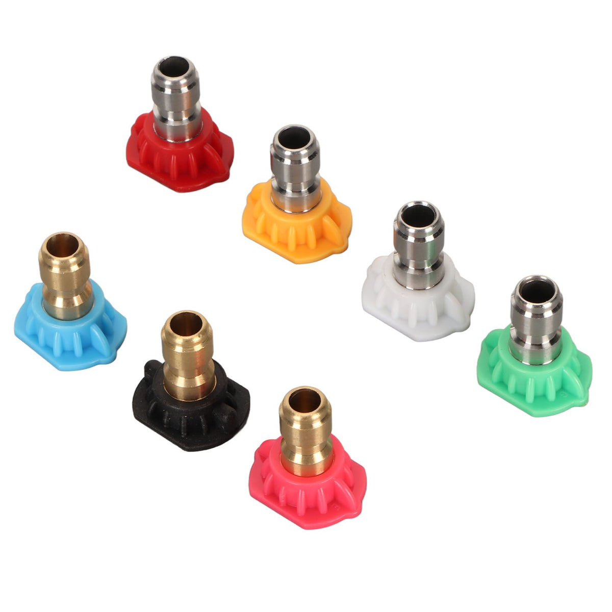 High Pressure Water Gun Nozzle 1/4 Inch 7 Colors Fan Shaped Multifunctional Pressure Washer Spray Nozzle