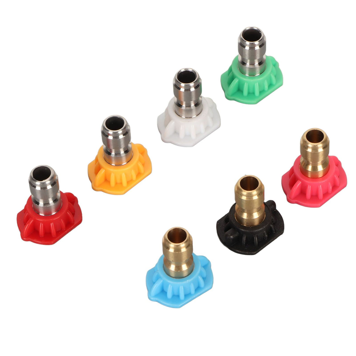 High Pressure Water Gun Nozzle 1/4 Inch 7 Colors Fan Shaped Multifunctional Pressure Washer Spray Nozzle