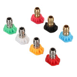 High Pressure Water Gun Nozzle 1/4 Inch 7 Colors Fan Shaped Multifunctional Pressure Washer Spray Nozzle