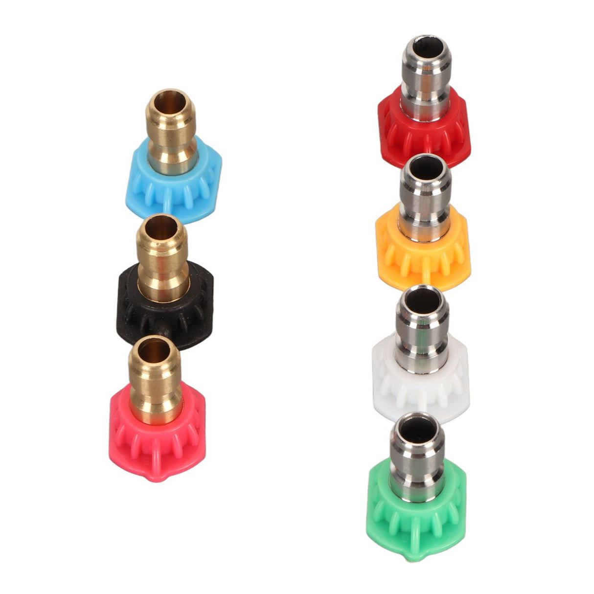 High Pressure Water Gun Nozzle 1/4 Inch 7 Colors Fan Shaped Multifunctional Pressure Washer Spray Nozzle