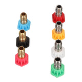 High Pressure Water Gun Nozzle 1/4 Inch 7 Colors Fan Shaped Multifunctional Pressure Washer Spray Nozzle