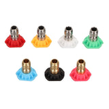 High Pressure Water Gun Nozzle 1/4 Inch 7 Colors Fan Shaped Multifunctional Pressure Washer Spray Nozzle