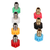 High Pressure Water Gun Nozzle 1/4 Inch 7 Colors Fan Shaped Multifunctional Pressure Washer Spray Nozzle