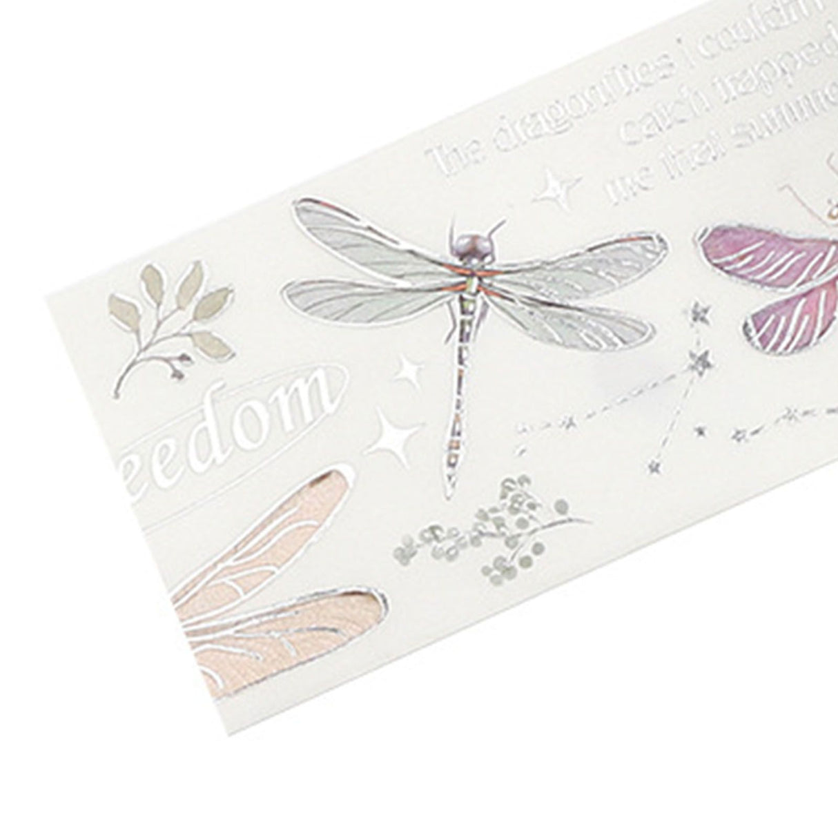 Decorative Tapes Strong Adhesion Silver Feather Plants Versatile Hand Account Decorative Tape for Notebooks Photo Album DIY