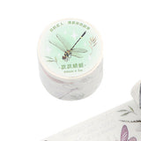 Decorative Tapes Strong Adhesion Silver Feather Plants Versatile Hand Account Decorative Tape for Notebooks Photo Album DIY