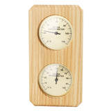 Wooden Sauna Hygrothermograph Golden Plate 0 to 120 Celsius 0 to 100 Humidity Sauna Thermometer for Indoor Family