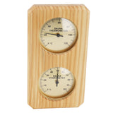 Wooden Sauna Hygrothermograph Golden Plate 0 to 120 Celsius 0 to 100 Humidity Sauna Thermometer for Indoor Family - Front View
