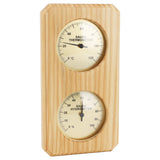 Wooden Sauna Hygrothermograph Golden Plate 0 to 120 Celsius 0 to 100 Humidity Sauna Thermometer for Indoor Family