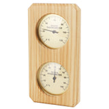 Wooden Sauna Hygrothermograph Golden Plate 0 to 120 Celsius 0 to 100 Humidity Sauna Thermometer for Indoor Family - Rear View