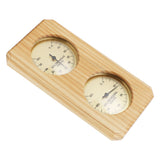 Wooden Sauna Hygrothermograph Golden Plate 0 to 120 Celsius 0 to 100 Humidity Sauna Thermometer for Indoor Family - Low Angle