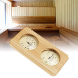 Wooden Sauna Hygrothermograph Golden Plate 0 to 120 Celsius 0 to 100 Humidity Sauna Thermometer for Indoor Family - Extra Image