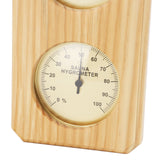 Wooden Sauna Hygrothermograph Golden Plate 0 to 120 Celsius 0 to 100 Humidity Sauna Thermometer for Indoor Family - Extra Image