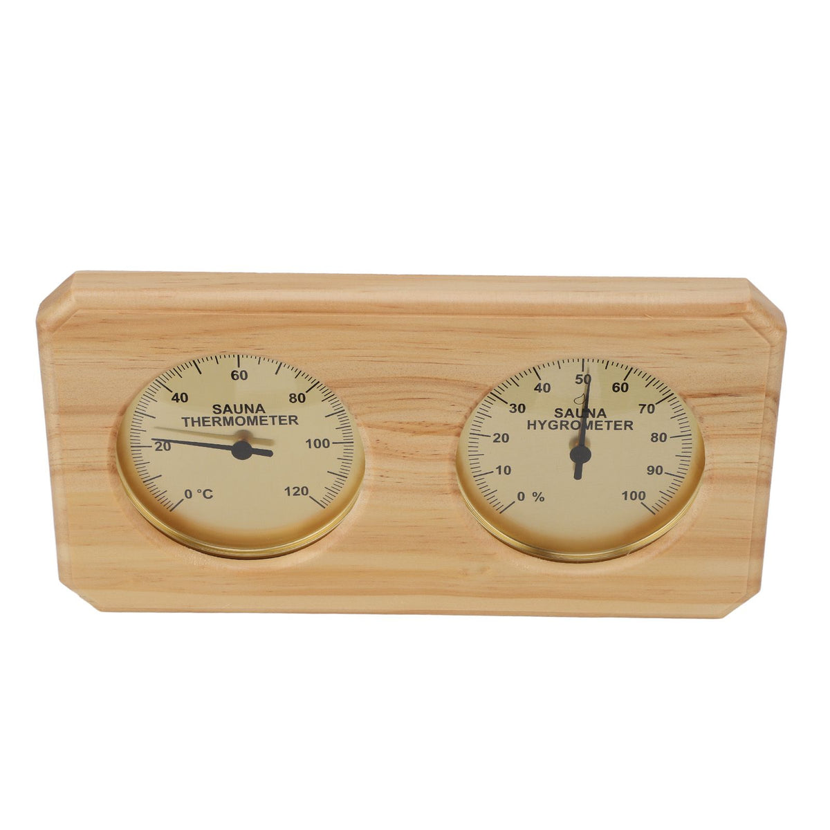 Wooden Sauna Thermometer Hygrometer 2 in 1 Humidity Temperature Measurement Indoor Thermometer Humidity Gauge for Hotel Sauna Room