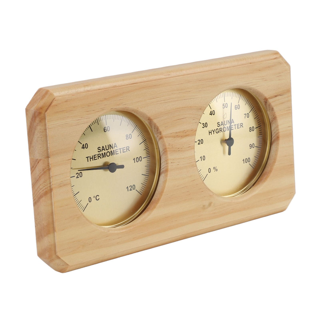 Wooden Sauna Thermometer Hygrometer 2 in 1 Humidity Temperature Measurement Indoor Thermometer Humidity Gauge for Hotel Sauna Room