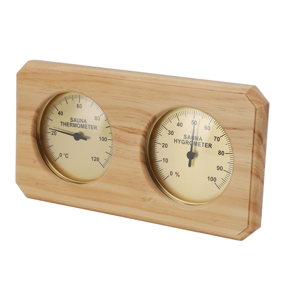 Wooden Sauna Thermometer Hygrometer 2 in 1 Humidity Temperature Measurement Indoor Thermometer Humidity Gauge for Hotel Sauna Room
