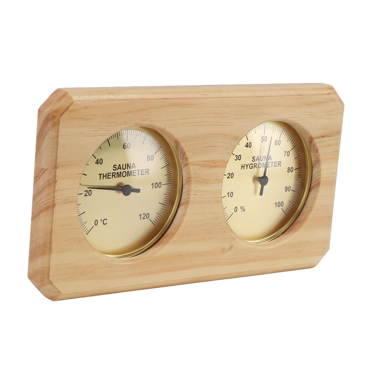 Wooden Sauna Thermometer Hygrometer 2 in 1 Humidity Temperature Measurement Indoor Thermometer Humidity Gauge for Hotel Sauna Room