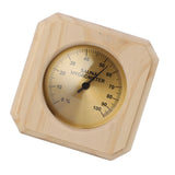 Wooden Sauna Hygrothermograph Wall Mounted Reliable High Accuracy Sauna Humidity Temperature for Indoor - Front View