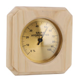 Wooden Sauna Hygrothermograph Wall Mounted Reliable High Accuracy Sauna Humidity Temperature for Indoor - 45-Degree Angle
