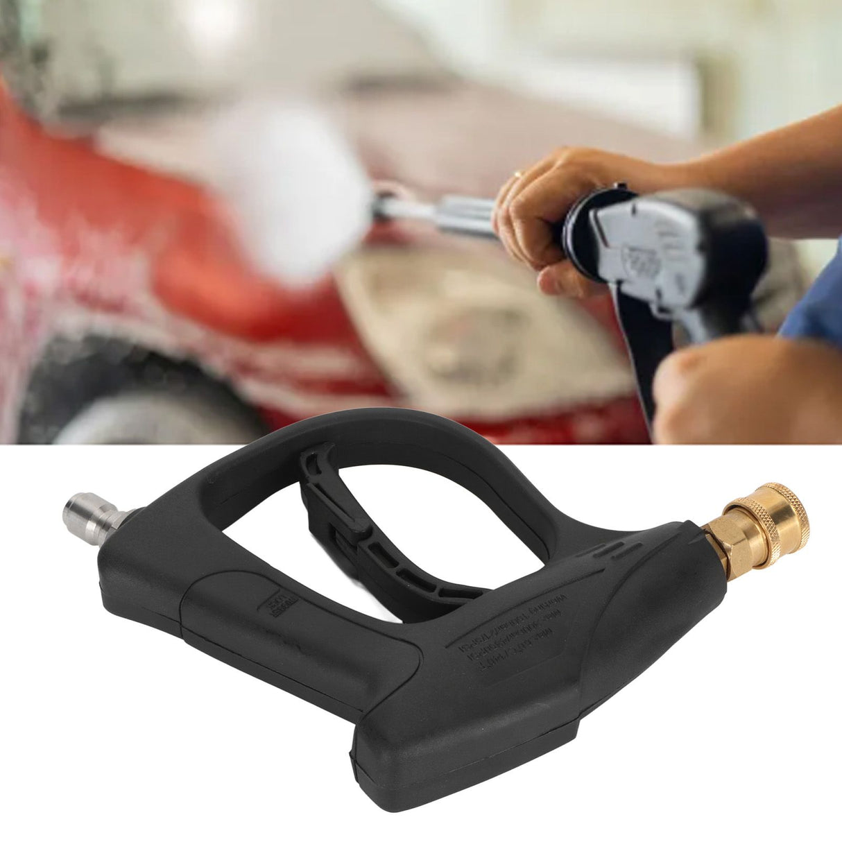 High Pressure Washer Handle Pure Copper Spool 4350PSI Pressure Washer Sprayer Handle with 3/8 Inch Quick Connector for Car Cleaning