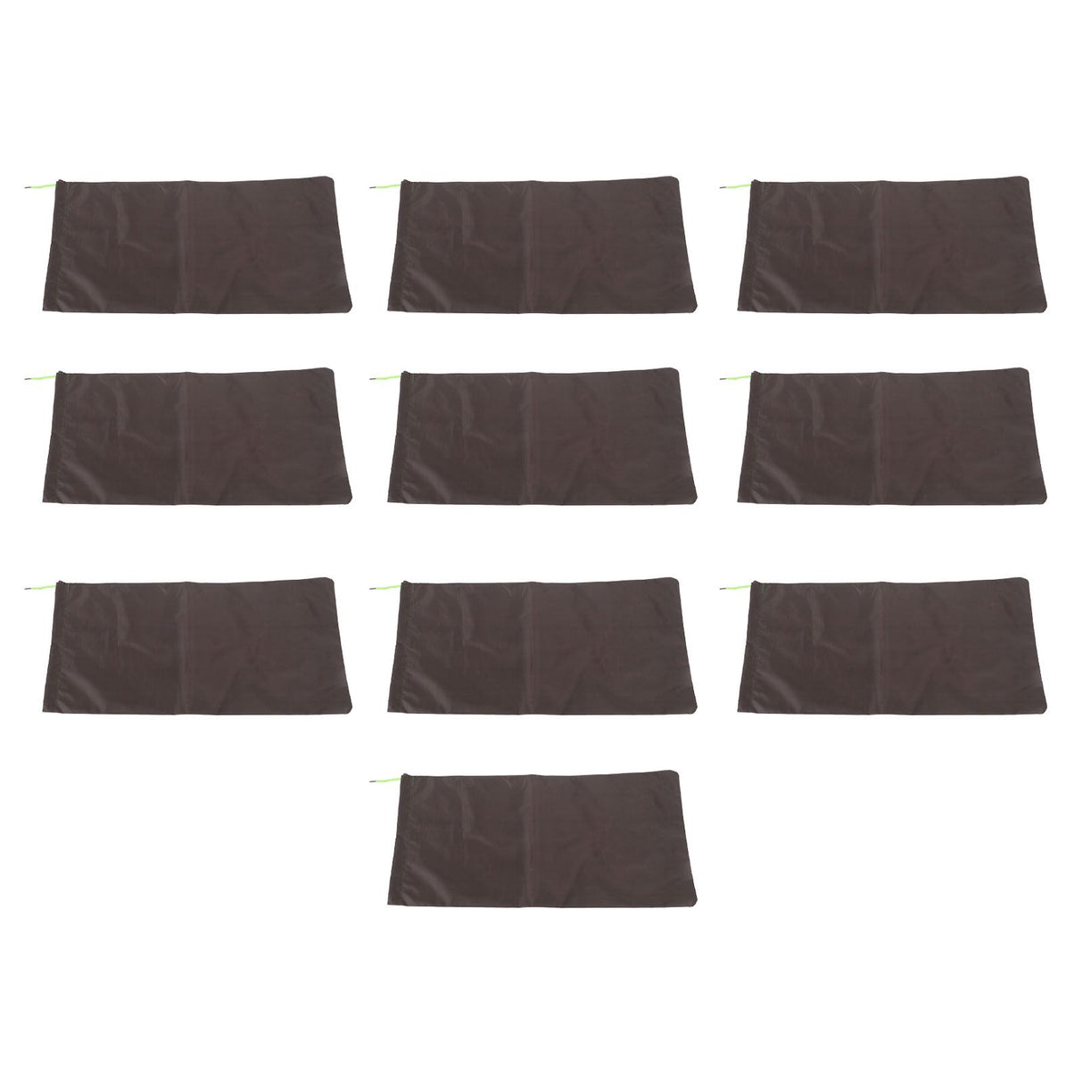 10PCS Sandless Sand Bags Drawstring Flood Water Barriers Polyester 9.8x19.7in Dam Bag for Basement Garage Anti Flood Coffee