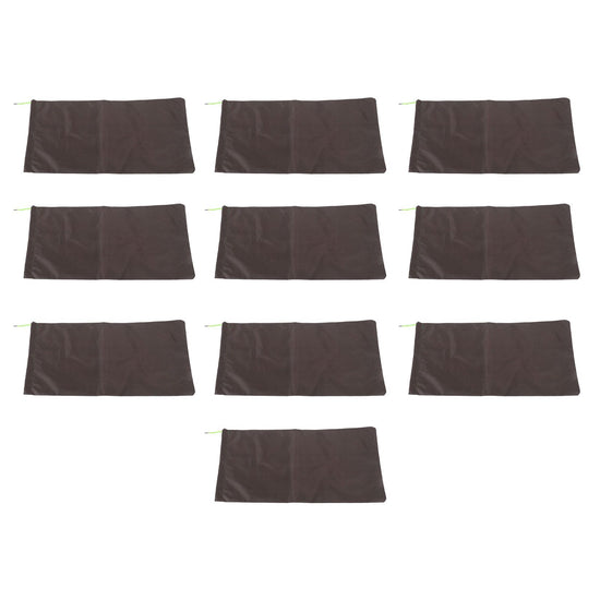 10PCS Sandless Sand Bags Drawstring Flood Water Barriers Polyester 9.8x19.7in Dam Bag for Basement Garage Anti Flood Coffee