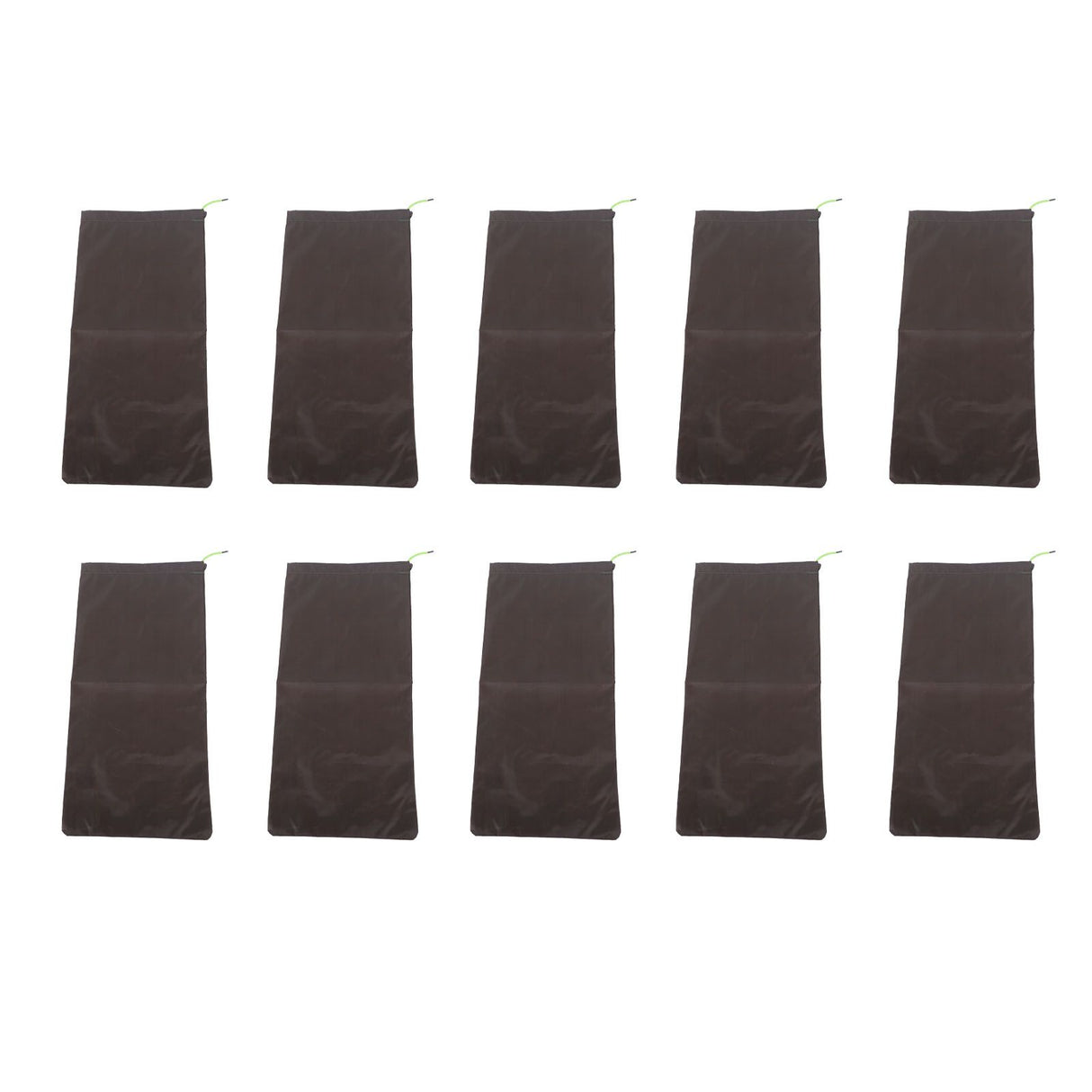10PCS Sandless Sand Bags Drawstring Flood Water Barriers Polyester 9.8x19.7in Dam Bag for Basement Garage Anti Flood Coffee