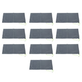 10PCS Sandless Sand Bags Drawstring Flood Water Barriers Polyester 9.8x19.7in Dam Bag for Basement Garage Anti Flood Grey