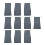 10PCS Sandless Sand Bags Drawstring Flood Water Barriers Polyester 9.8x19.7in Dam Bag for Basement Garage Anti Flood Grey - Low Angle