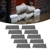 10pcs Flood Sandbags Professional Empty Rain Proof Drawstring Flood Control Sandbags for House Door Garage Basement Grey
