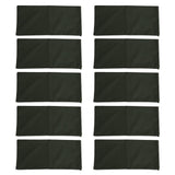 10pcs Flood Sandbags Empty Thickened 600D Polyester Bendable Drawstring Flood Control Bags for Door Garage Basement Dark Green