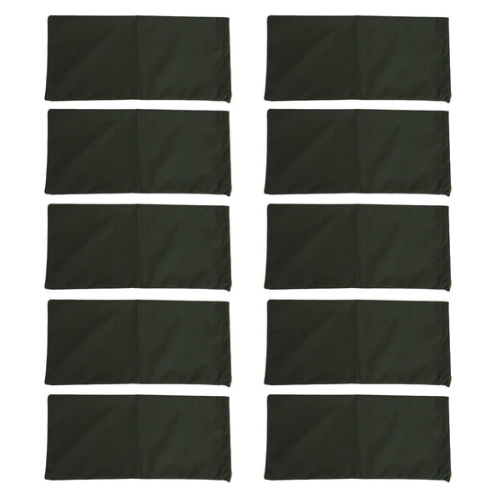 10pcs Flood Sandbags Empty Thickened 600D Polyester Bendable Drawstring Flood Control Bags for Door Garage Basement Dark Green